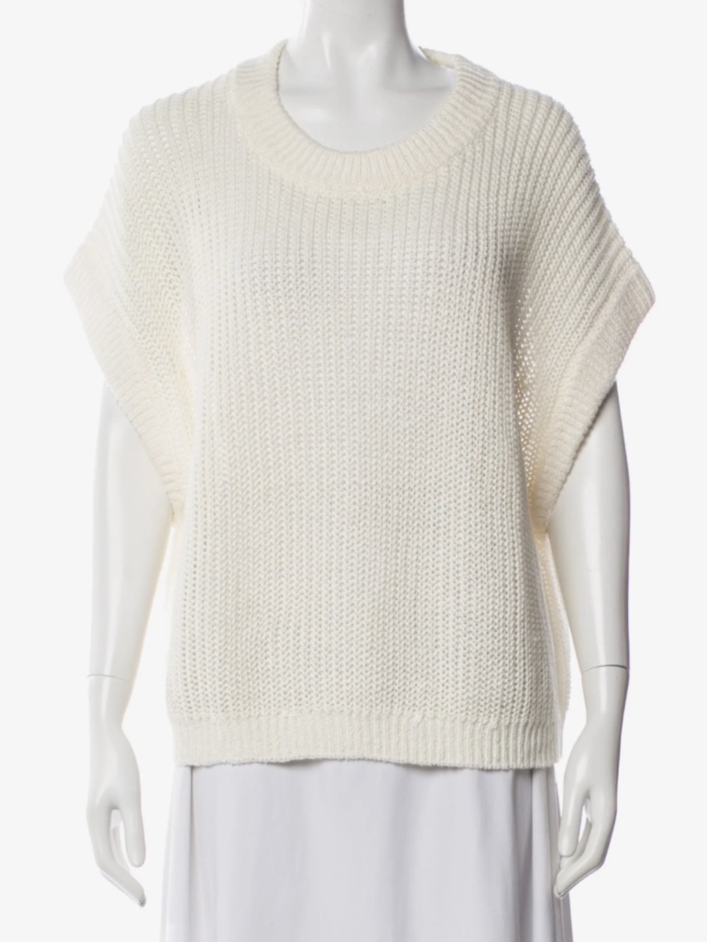 A Piece Apart Dolman Sleeveless Sweater White Size M/L